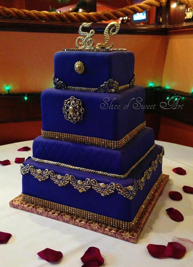 Purple & Gold - Cake by Slice of Sweet Art - CakesDecor