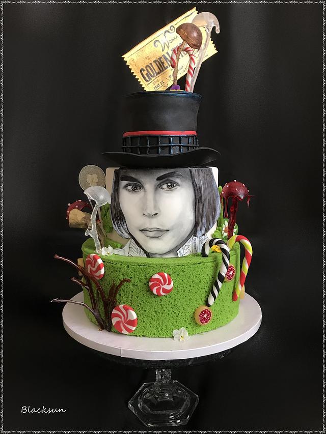 Willy Wonka Hand Painted - Cake by Zuzana Kmecova - CakesDecor