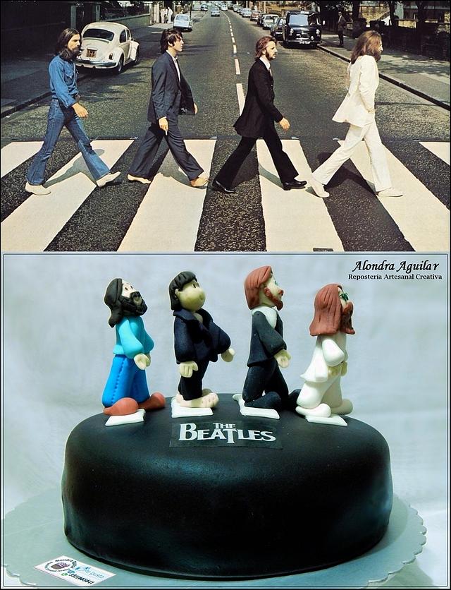 Little Beatles Abbey Road Cake Cake By Alondra Aguilar Cakesdecor 9002