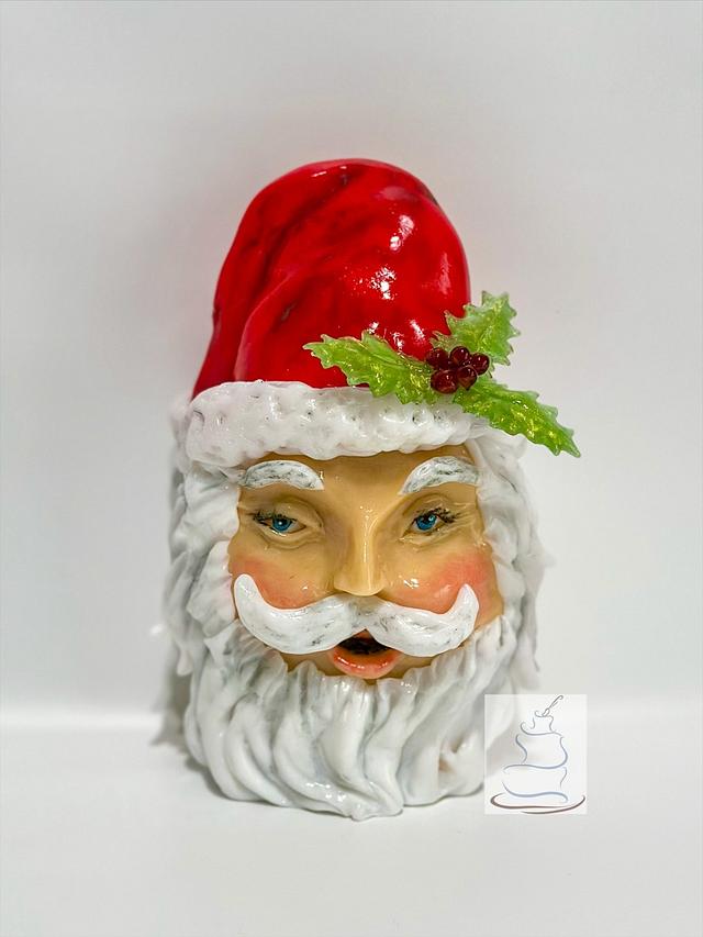 Isomalt Santa - Decorated Cake by Artistic Cake Designs - CakesDecor