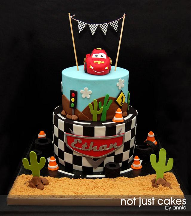 Ethan's Cars Themed Cake - Decorated Cake by Annie - CakesDecor