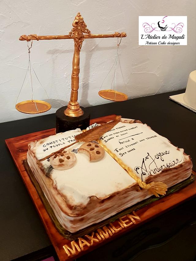 Law cake Decorated Cake by Nicoyansashaluka CakesDecor