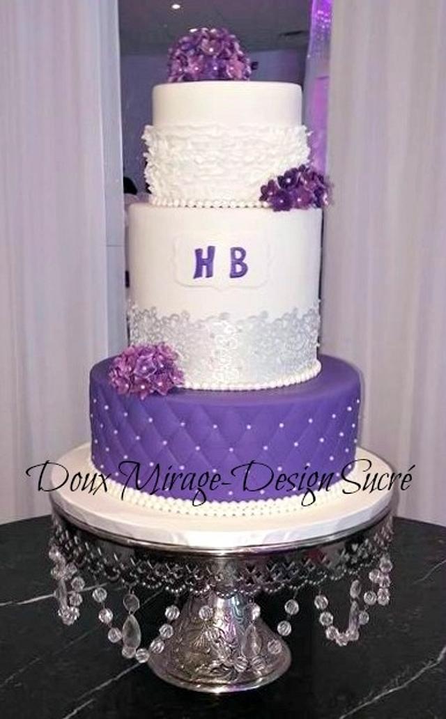 Romantic Purple cake - Decorated Cake by Doux Mirage - - CakesDecor