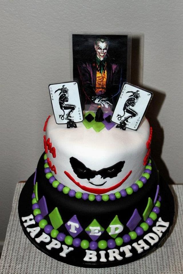 Joker Themed Birthday Cake Decorated Cake by CakesDecor