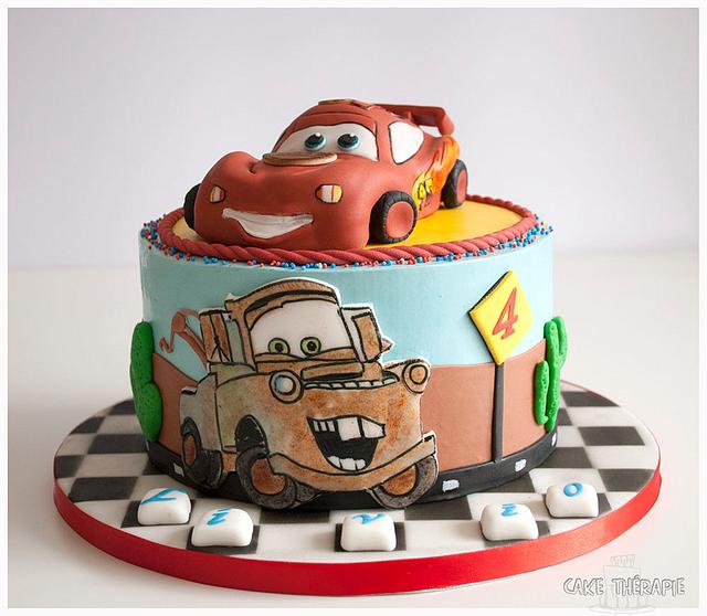 Lightening Mc Queen - Cars themed cake.