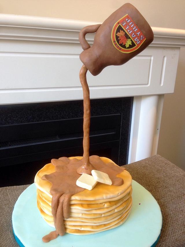 Pancake cake Decorated Cake by Dkn1973 CakesDecor