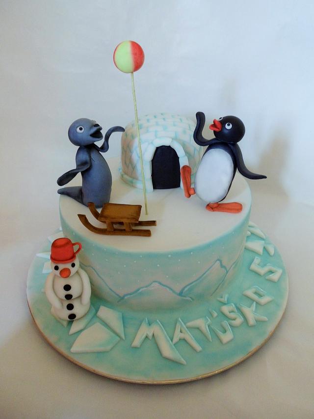 Pingu Cake + Cupcakes - Noot noot! Coco Cake Land