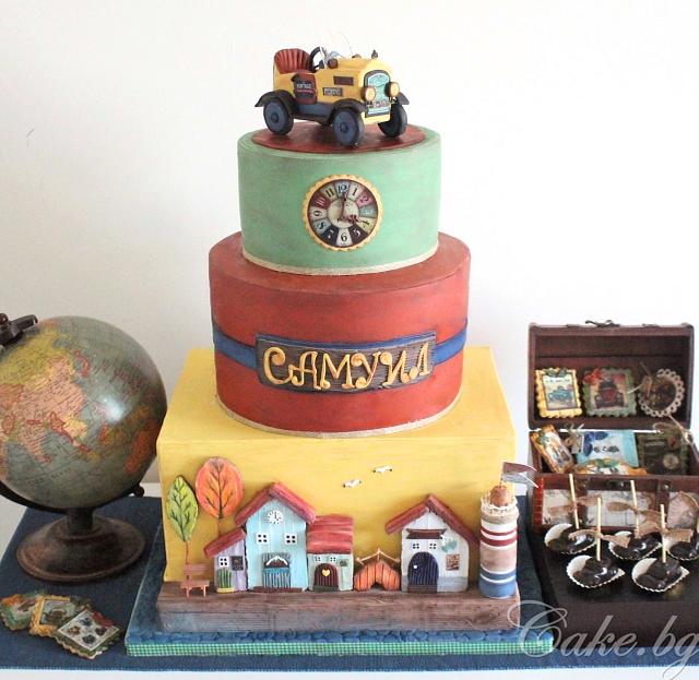 Vintage car cake for birthday boy - Cake by Eleonora - CakesDecor