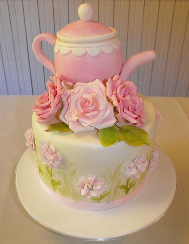 Teapot Cake Decorated Cake by Esther Scott CakesDecor