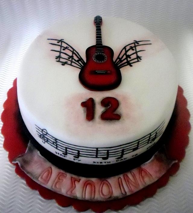 GUITAR CAKE (2D) - Decorated Cake by SweetFantasy by - CakesDecor