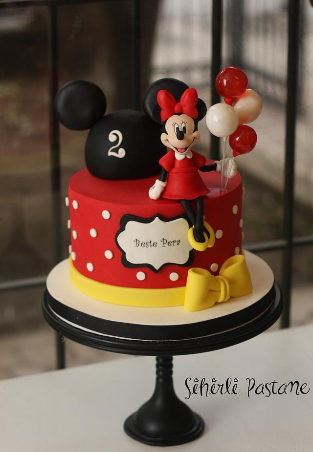 Red Minnie Mouse Cake