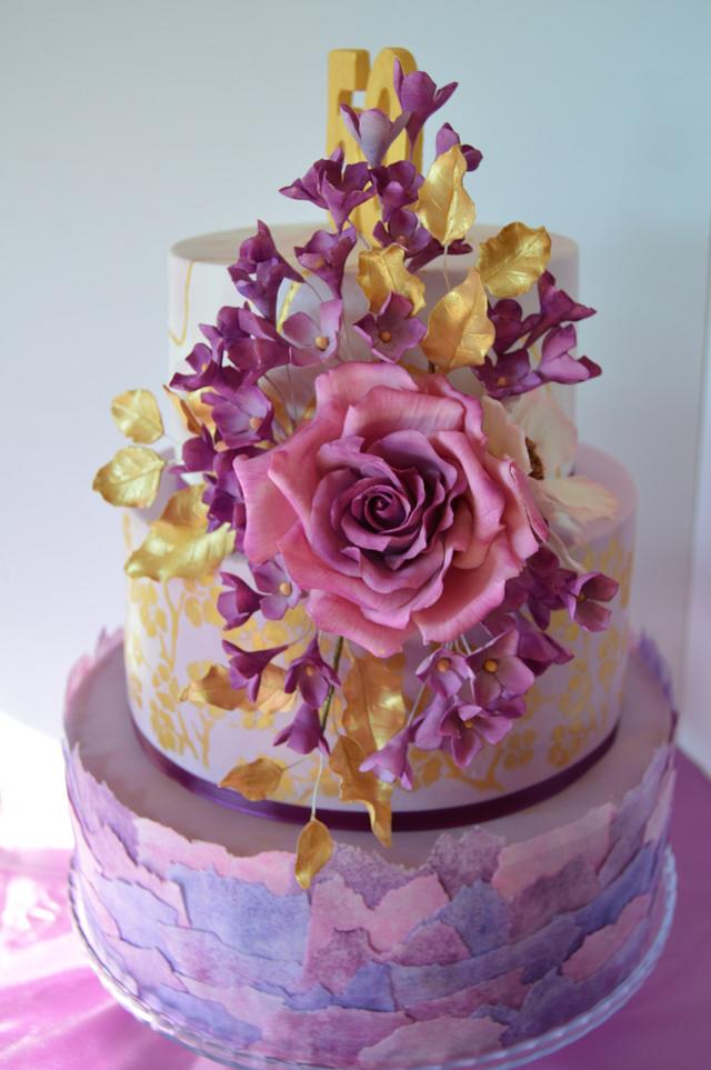 Lilac cake - Cake by Paula Rebelo - CakesDecor