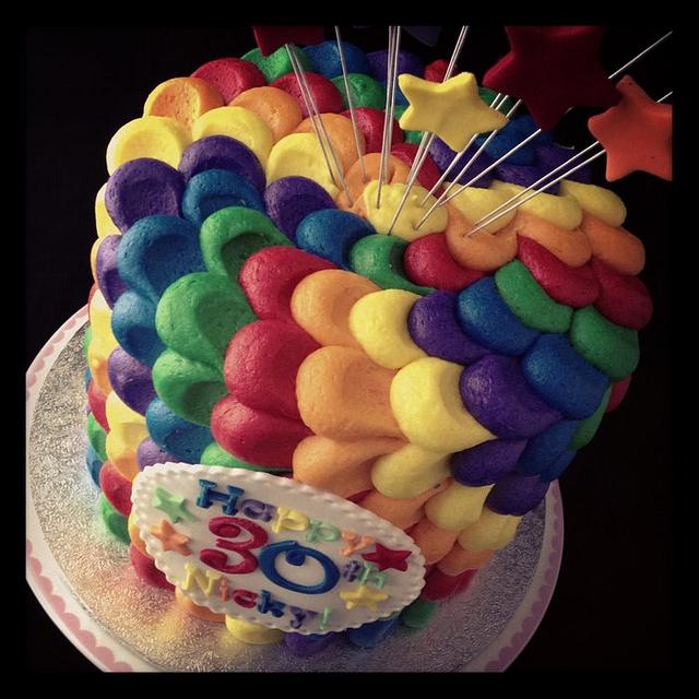Rainbow Petal cake!