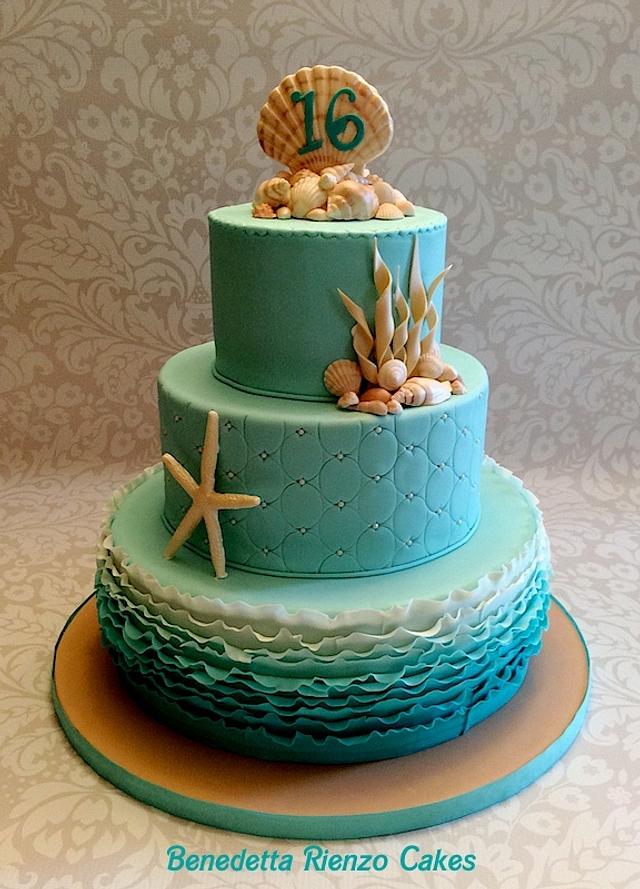 Under the Sea Sweet 16 - Decorated Cake by Benni Rienzo - CakesDecor