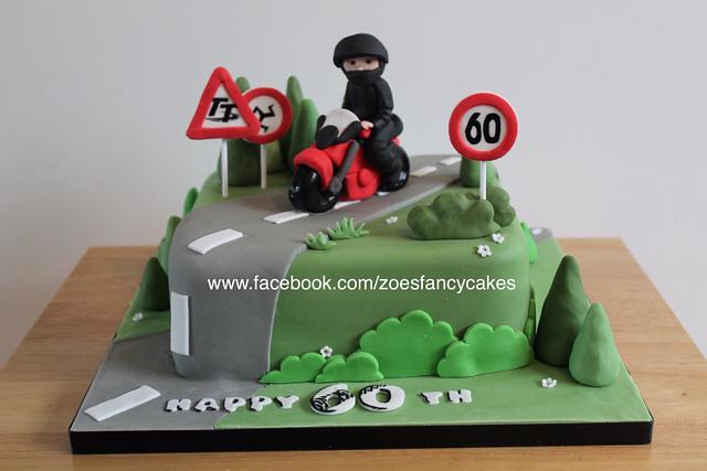 Motor bike birthday cake