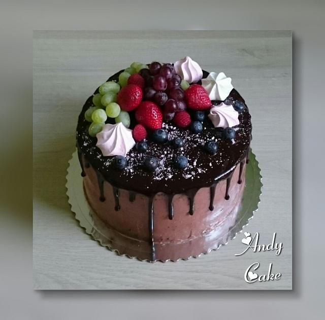 Chocolate birthday cake - Decorated Cake by AndyCake - CakesDecor