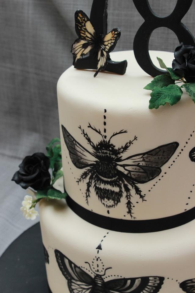 Moth tattoo cake Cake by RockCakes CakesDecor