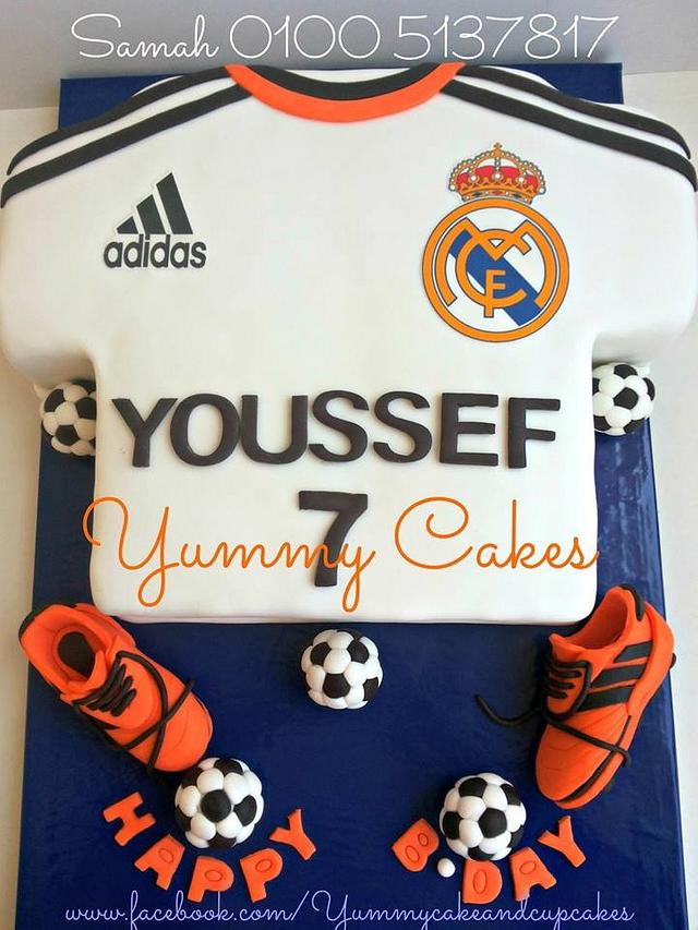 Jersey Real Madrid Cake Fondant Icing - YouTube