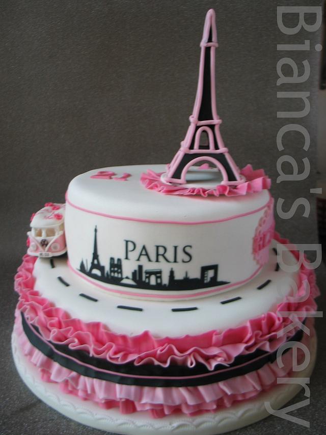 Paris cake - Decorated Cake by Bianca's Bakery - CakesDecor