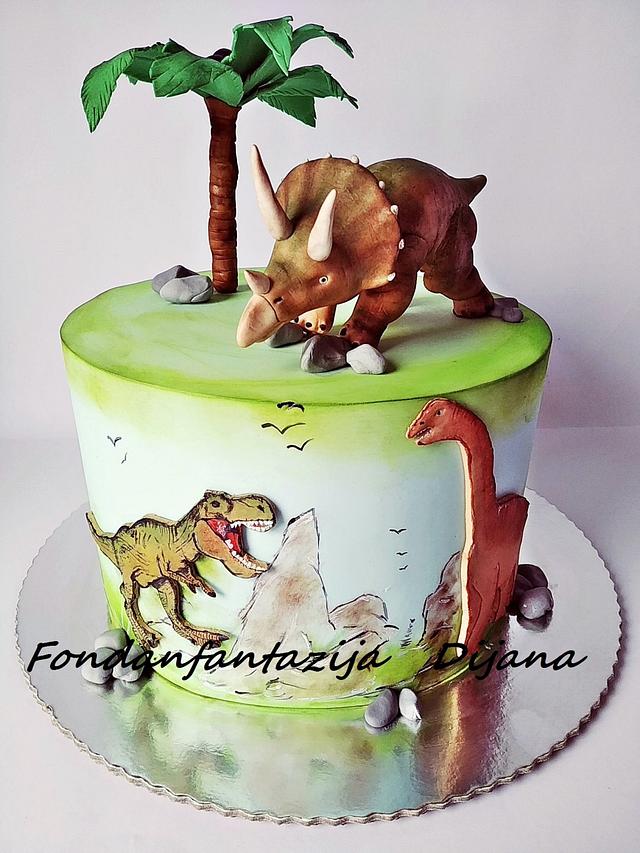 Dinosaurus Cake Cake By Fondantfantasy Cakesdecor