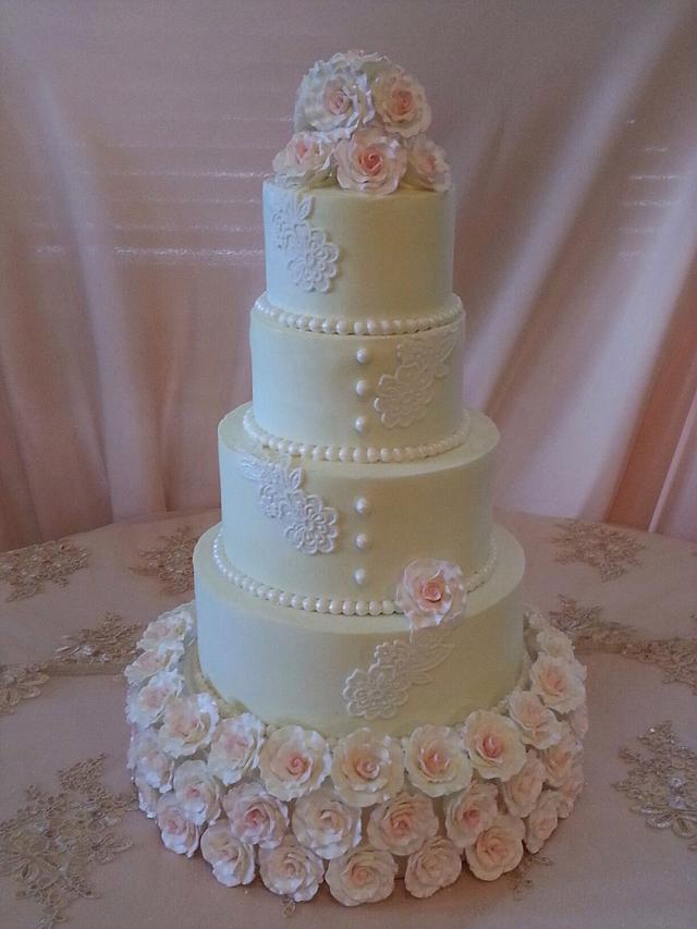 Angelique Wedding Cake - Decorated Cake by Rosie93095 - CakesDecor