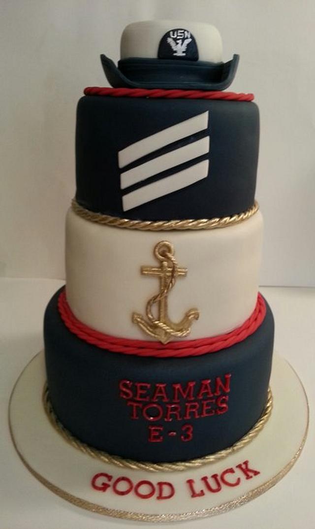 Navy Cake - cake by Rosi - CakesDecor