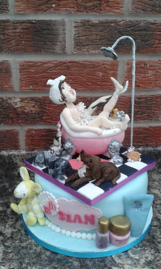 Pamper and Pooch - cake by Karen's Kakery - CakesDecor