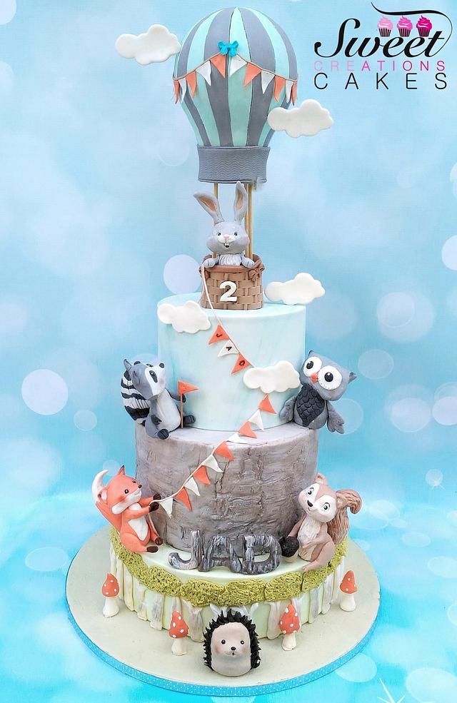 Cute woodland animals  cake