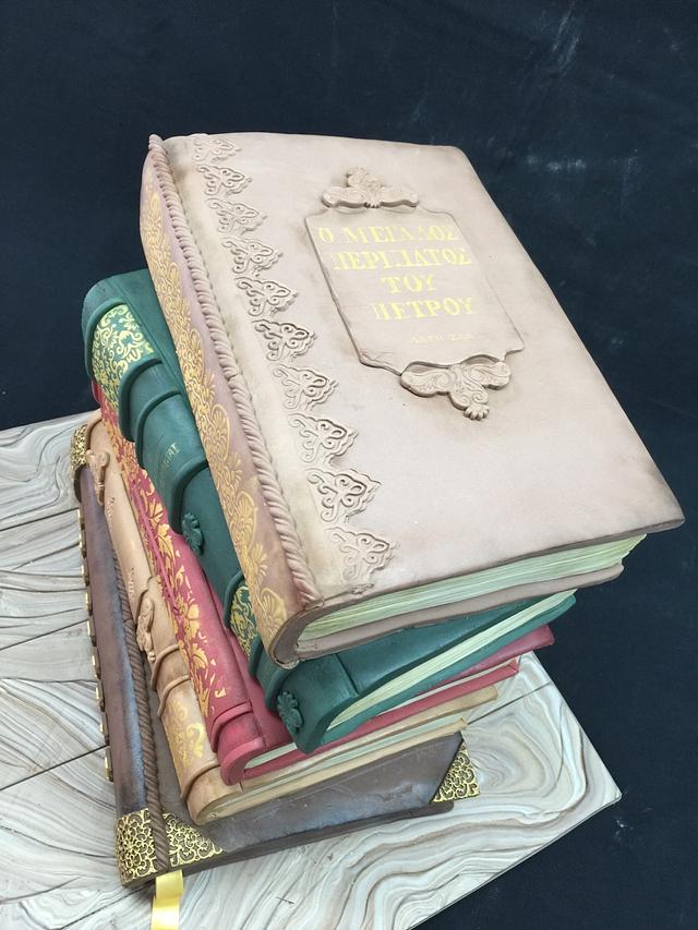 Vintage books cake