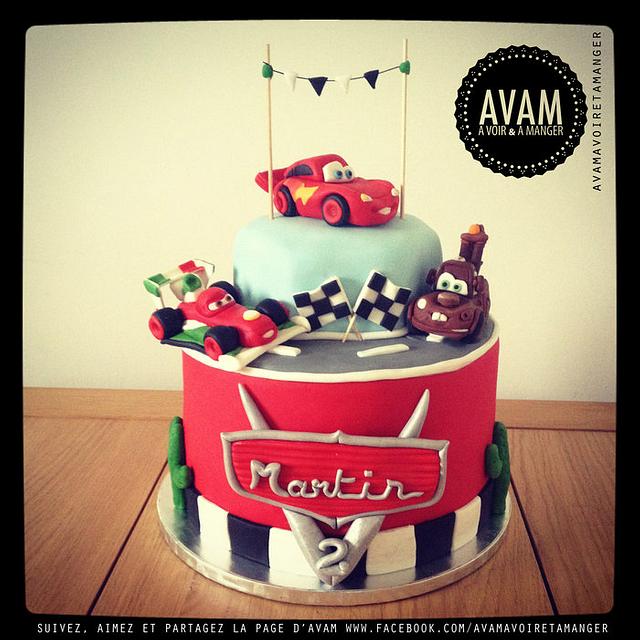 Cars Flash Mcqueen Cake By Lisa Abauzit Cakesdecor