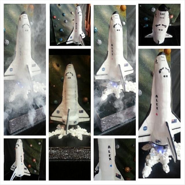 Space shuttle cake - Decorated Cake by The Cake Engineer - CakesDecor