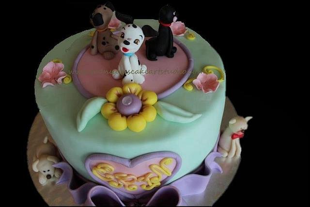 Puppies cake - Cake by Manuela's Cake Art Studio - CakesDecor