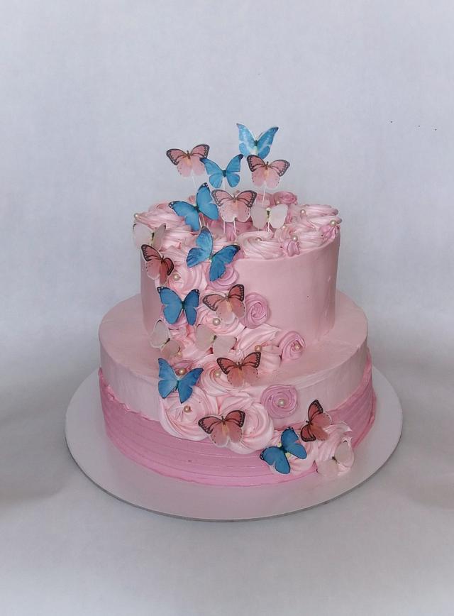 Butterfly cake - Decorated Cake by Dijana - CakesDecor