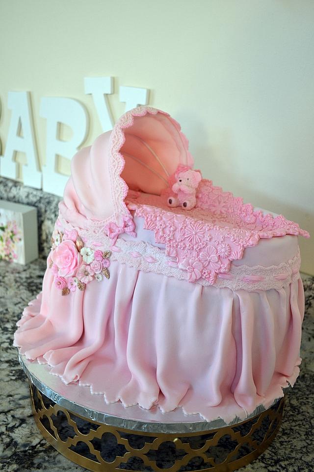 Baby Cake for a Girl Cake by Lea's Sugar CakesDecor