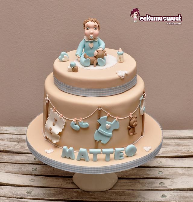 Matteo's christening - Decorated Cake by Naike Lanza - CakesDecor