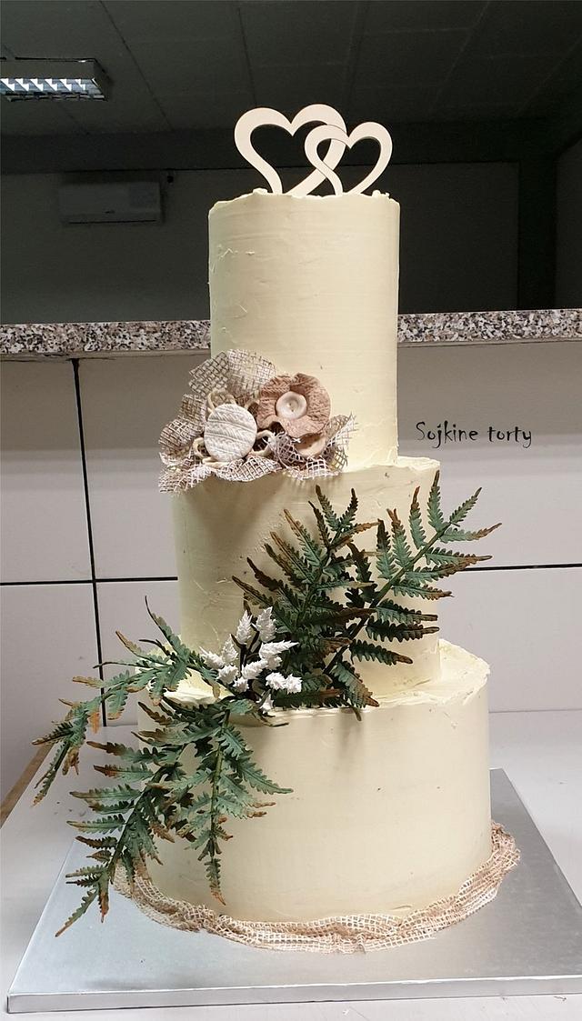 Fern cake:) - Decorated Cake by SojkineTorty - CakesDecor