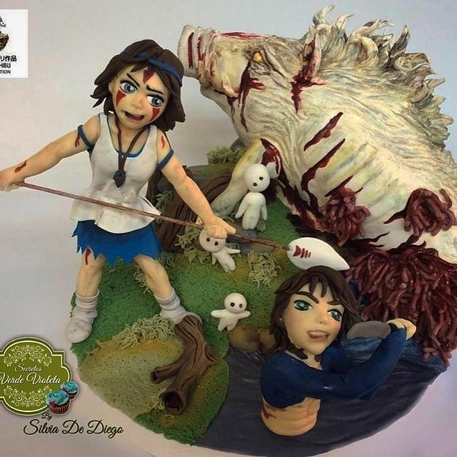 Studio ghibli collaboration princess mononoke - Decorated - CakesDecor