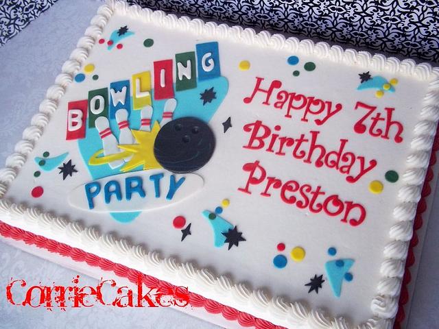 Bowling Party Cake By Corrie Cakesdecor