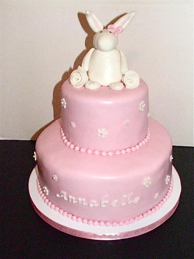 Bunny Baby Shower Cake - Decorated Cake by Amanda Trahan - CakesDecor