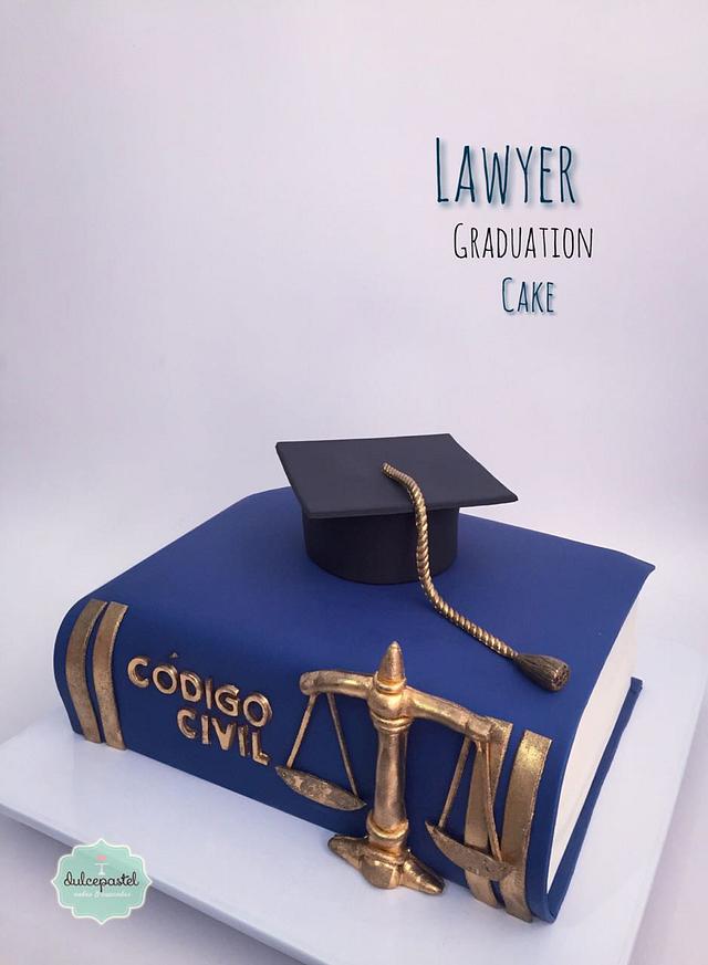 Torta Grados Abogado - Lawyer Graduation cake - Decorated - CakesDecor