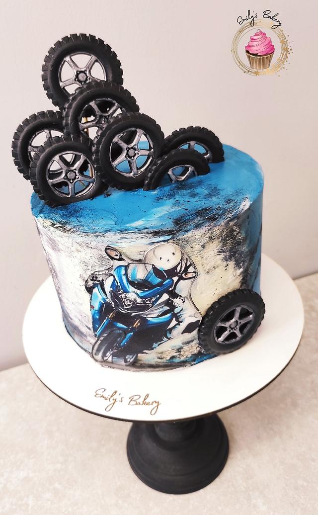 Suzuki biker - Cake by Emily's Bakery - CakesDecor