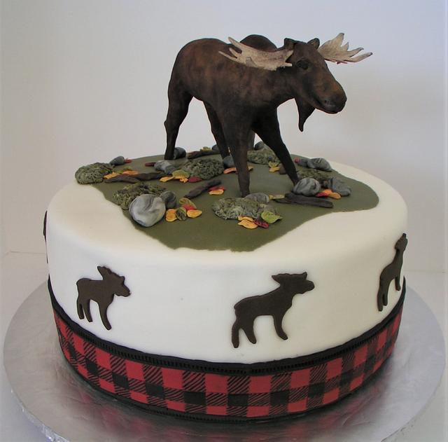 Moose Birthday Cake - Cake by Sweet Art Cakes - CakesDecor