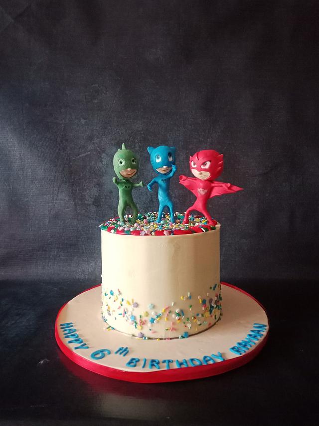 Pj Masks Birthday Cake Cake By Savitha Alexander Cakesdecor