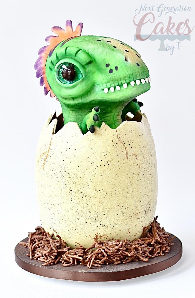 Baby Dinosaur Cake Decorated Cake by Teresa Davidson CakesDecor