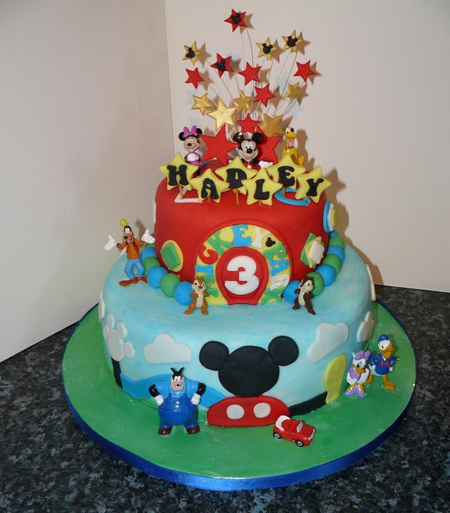 2tier Mickey Mouse Clubhouse Cake - Decorated Cake by - CakesDecor