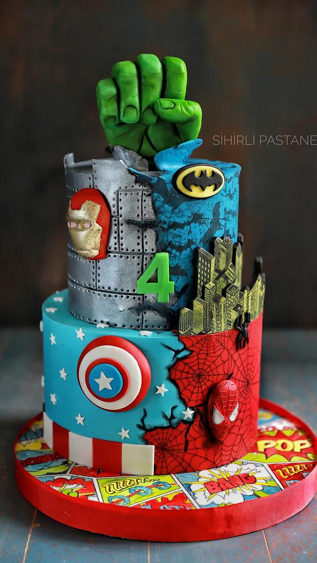 Superhero Cake Decorated Cake By Sihirli Pastane Cakesdecor 