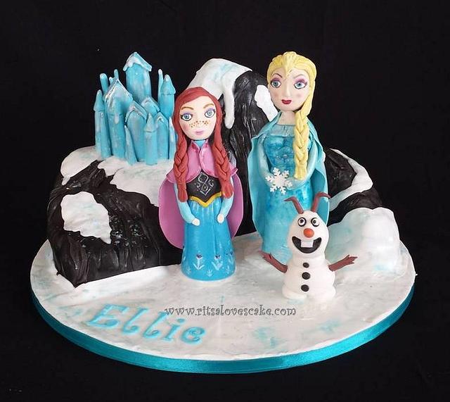 Frozen theme cake - Decorated Cake by Ritsa Demetriadou - CakesDecor