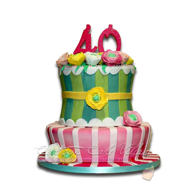 My 40th Birthday Cake By Eliana Cardone Cartoon Cake Cakesdecor