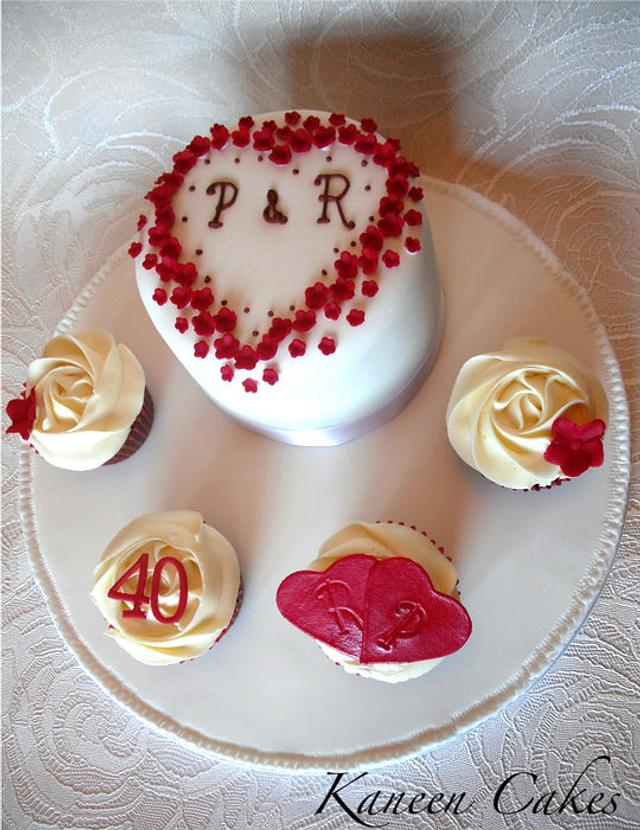 40th Ruby anniversary cake