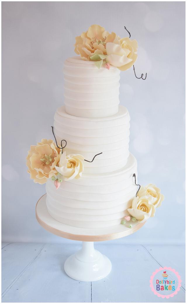 Rustic wedding - Decorated Cake by Dollybird Bakes - CakesDecor